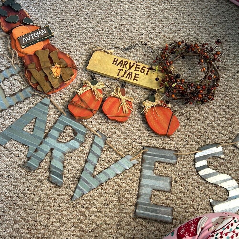 Harvest fall autumn decor home decorations set of 4